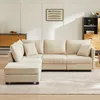 Divano angolare Merax 5 posti, divano letto con pouf Anteprima dell’immagine prodotto 2