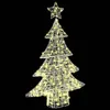 A lit-up Christmas tree decoration with a star on top, set against a black background. Podgląd zdjęcia produktu