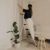 Domácí Žebřík Lehký Skládací Bílý Žebřík 4 Kroky Ocelový Náhled obrázku produktu 11