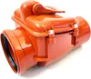 A close-up studio shot of an orange plastic backflow valve. Náhľad obrázku produktu
