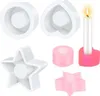 Conjunto de 3 moldes de silicona Famanu: forma de corazón y Vista previa de la imagen del producto 1