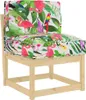 vidaXL Coussin floral multicolore 50 x 40 x 12 cm Tissu Voir les images du produit 1