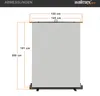 walimex pro Roll-up Panel Hintergrund 155x200cm grau Produktbild-Vorschau 5