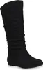 A black slouch boot is shown against a white background. Produktbild-Vorschau