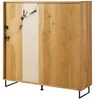 MASSIVMOEBEL24 Highboard Wildeiche mit Glastür 142x43x145 Produktbild-Vorschau 10