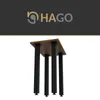 HAGO24 Tischbeine Set 4 Stück Möbelfuß Stahl Schwarz 8x8cm Produktbild-Vorschau 9