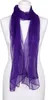 Seidenschal Halstuch Schal Chiffon violett dunkellila uni - Produktbild-Vorschau 1