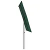 A green umbrella tilted to the side on a white background. Náhled obrázku produktu