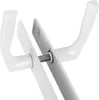 A close-up view of a white door handle set, showing the mechanism connecting the two handles. Anteprima dell’immagine prodotto