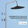 Auralum Rund-chromRegendusche ohne Armatur, Duscharmatur Produktbild-Vorschau 3