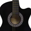 vidaXL Guitare western cutaway à 6 cordes noire 38 Voir les images du produit 12