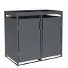 DEGAMO Mülltonnenbox 2er ULM 132x80x124cm mit Pfanzkasten,  Produktbild-Vorschau 1