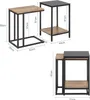 Maßzeichnung der SoBuy Stapeltische FBT99-F: Abmessungen und Design im Überblick Podgląd zdjęcia produktu