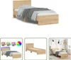 The Living Store Bettgestell mit Kopfteil und LED-Leuchten Produktbild-Vorschau 1