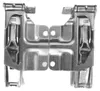 A pair of metal hinges for a washing machine door. Produktbild-Vorschau
