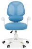 Schreibtischstuhl ISLA mit Fußstütze, Blau – ergonomischer Produktbild-Vorschau 2