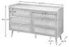 CALICOSY - Commode 6 tiroirs avec façades en rotin naturel Voir les images du produit 7