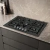 Piano cottura a gas da 75 cm con 5 fuochi, 11500 w, nero Anteprima dell’immagine prodotto 5