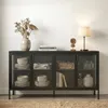 Industrielles Sideboard 150x40x80cm Schwarz mit Produktbild-Vorschau 1