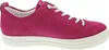 A side view of a pink sneaker with white laces and a white sole. Produktbild-Vorschau