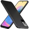 Two black phone cases are displayed diagonally, overlapping each other, with the screens of two phones visible underneath. Produktbild-Vorschau