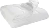 A white comforter folded on a white background. Produktbild-Vorschau
