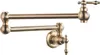 Küchenarmatur, Wandmontage, Doppelgriff, Gebürstetes Golden Produktbild-Vorschau 1