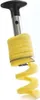 A pineapple corer tool is shown in use, slicing a pineapple into a spiral. Voir les images du produit