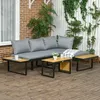 Outsunny 3-tlg. Gartenmöbel-Set, Balkonmöbel mit Sitzkissen Produktbild-Vorschau 2
