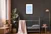 MuchoWow® MuchoWow® Gerahmtes Poster Blumen - Muster - Blau Produktbild-Vorschau 3