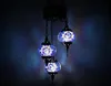 Lampada a sospensione turca con 3 sfere di vetro blu – Anteprima dell’immagine prodotto 2