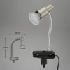 LED Klemmleuchte Klemmlampe GU10 3 W silber Produktbild-Vorschau 4