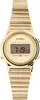 A gold Casio digital watch with a metal band is shown against a white background. Produktbild-Vorschau