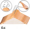 A set of wooden hangers with metal hooks. Náhled obrázku produktu