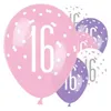 6 Pink Dots 16th Birthday Luftballons 30cm Produktbild-Vorschau 2