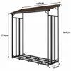 qteck XXL Metall Kaminholzregal Anthrazit 185 x 70 x Produktbild-Vorschau 2