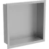 Mexen X-Wall-R zapuštěná police s límcem 30 x 30 cm, inox - Náhled obrázku produktu 1