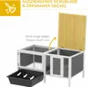 PawHut Hasenstall Kaninchenstall aus Holz mit Produktbild-Vorschau 6