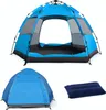 （Blau）Campingzelt Pop Up Zelte Kuppelzelt Doppelwandig Produktbild-Vorschau 1