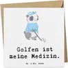 Mr. & Mrs. Panda Grußkarte Panda Golfen - Weiß - Geschenk, Produktbild-Vorschau 1