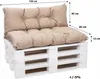 Paletové polštáře béžový|Sedák 120x80 + opěrák 120x40, Náhled obrázku produktu 2