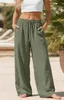 ASKSA Damen Leinenhose Sommer Lang Leichte Hose Musselin Produktbild-Vorschau 2
