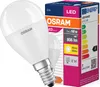 A product shot of an OSRAM LED light bulb next to its packaging. Podgląd zdjęcia produktu
