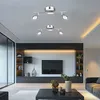 LED Deckenlampe, Chrom, Alu, bewegliche Spots, L 38 cm Produktbild-Vorschau 5