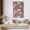 MuchoWow® Wandteppich Wandbehang Blumen - Rosa - Produktbild-Vorschau 2