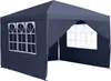 A dark gray pop-up gazebo with windows, shown from a slightly angled front view. Produktbild-Vorschau
