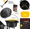 KESSER® Dutch Oven Set BBQ Feuertopf Schmortopf, Gusseisen Produktbild-Vorschau 7