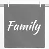 Huuraa Kissenbezug Family Schriftzug 40x40cm Steel Grey Produktbild-Vorschau 1