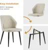 CLIPOP Chaise de salle à manger, set de 2 chaises de Voir les images du produit 4