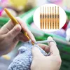 8-częściowe szydełka, aluminiowe z ergonomicznym brązowym Podgląd zdjęcia produktu 4